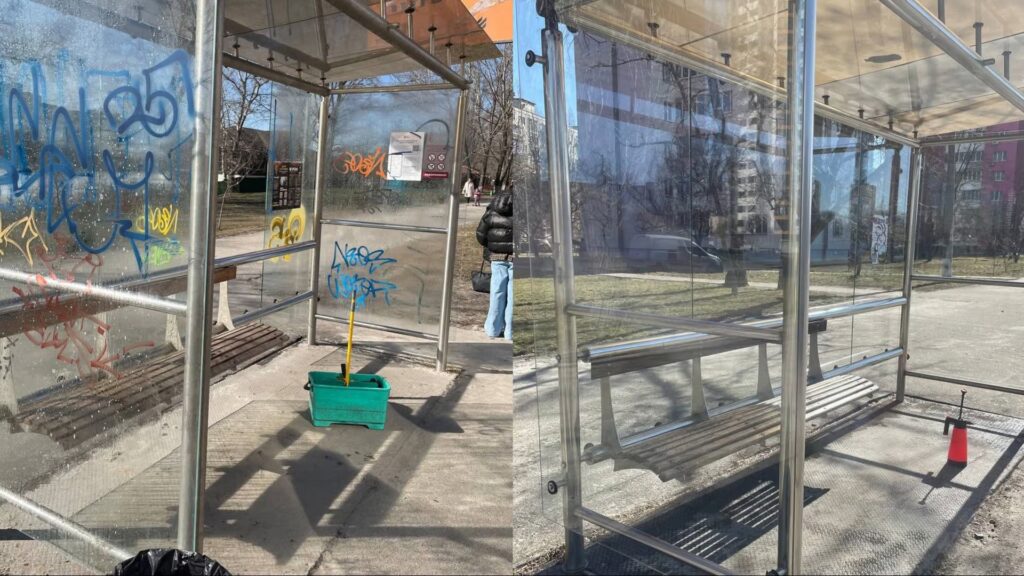 Київпастранс провів масштабну очистку: 103 павільйони помито, 1651 опора відновлена після зими